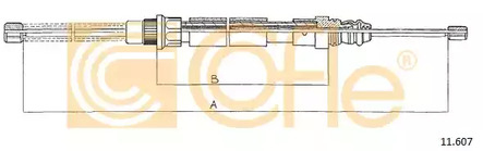 Трос стояночного тормоза COFLE 11.607