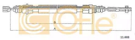 Трос стояночного тормоза COFLE 11.608