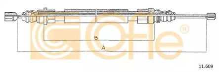 Трос стояночного тормоза COFLE 11.609