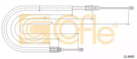 Трос стояночного тормоза COFLE 11.6600