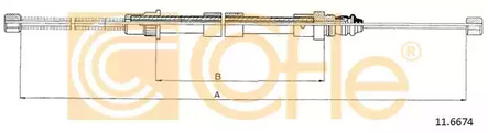 Трос стояночного тормоза COFLE 11.6674