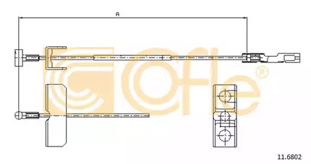 Трос стояночного тормоза COFLE 11.6802