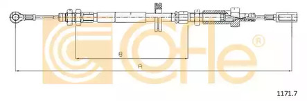 Трос стояночного тормоза COFLE 1171.7