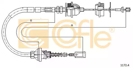 Трос сцепления COFLE 1172.4