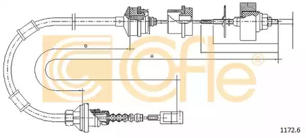 Трос сцепления COFLE 1172.6