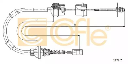 Трос сцепления COFLE 1172.7