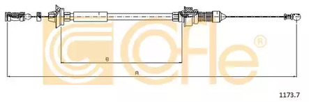 Трос газа COFLE 1173.7