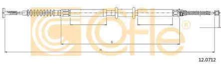 Трос стояночного тормоза COFLE 12.0712