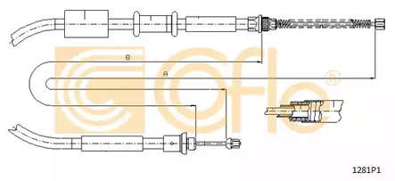 Трос стояночного тормоза COFLE 1281P1