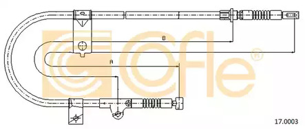 Трос стояночного тормоза COFLE 17.0003