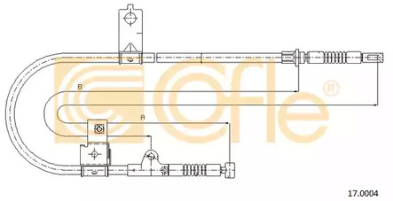 Трос стояночного тормоза COFLE 17.0004