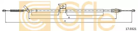 Трос стояночного тормоза COFLE 17.0321