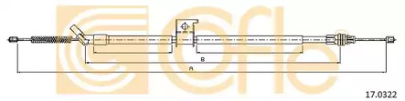 Трос стояночного тормоза COFLE 17.0322