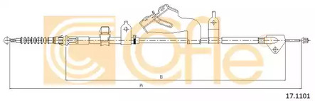 Трос стояночного тормоза COFLE 17.1101