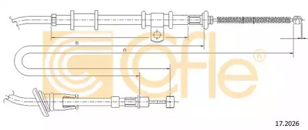 Трос стояночного тормоза COFLE 17.2026