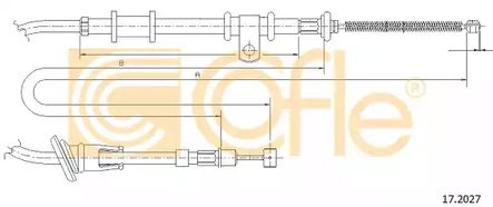 Трос стояночного тормоза COFLE 17.2027