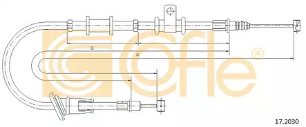Трос стояночного тормоза COFLE 17.2030