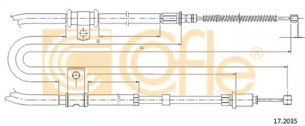 Трос стояночного тормоза COFLE 17.2035