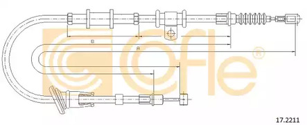 Трос стояночного тормоза COFLE 17.2211
