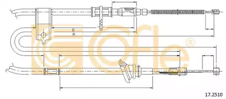 Трос стояночного тормоза COFLE 17.2510
