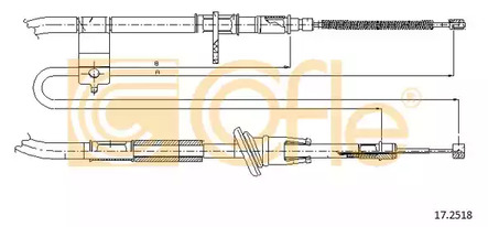 Трос стояночного тормоза COFLE 17.2518