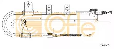 Трос стояночного тормоза COFLE 17.2561
