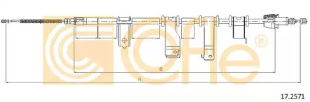 Трос стояночного тормоза COFLE 17.2571