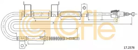 Трос стояночного тормоза COFLE 17.2576