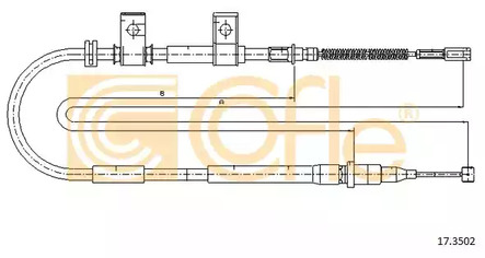 Трос стояночного тормоза COFLE 17.3502
