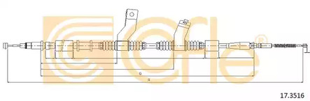 Трос стояночного тормоза COFLE 17.3516