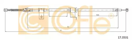 Трос стояночного тормоза COFLE 17.3531
