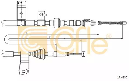 Трос стояночного тормоза COFLE 17.4230