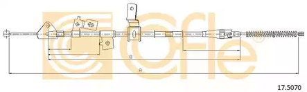 Трос стояночного тормоза COFLE 17.5070