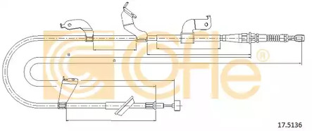 Трос стояночного тормоза COFLE 17.5136