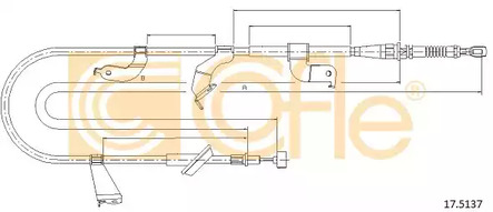 Трос стояночного тормоза COFLE 17.5137