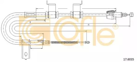 Трос стояночного тормоза COFLE 17.6035