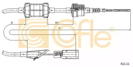 Трос сцепления COFLE 412.11