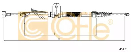 Трос стояночного тормоза COFLE 451.2