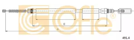 Трос стояночного тормоза COFLE 491.4