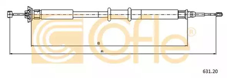 Трос стояночного тормоза COFLE 631.20