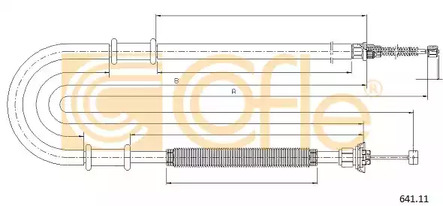 Трос стояночного тормоза COFLE 641.11