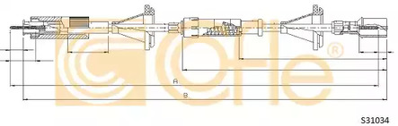 Трос спидометра COFLE S31034