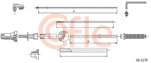 Трос газа комплект PEUGEOT 306 all (TU motor) COFLE 92.10.1175