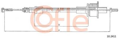 Трос сцепления COFLE 92.10.2411