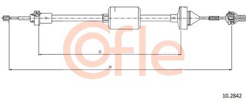 Трос сцепления COFLE 92.10.2842