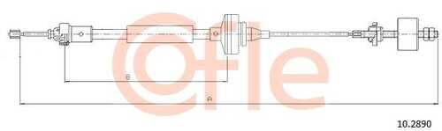 Трос, управление сцеплением COFLE 92.10.2890