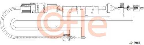 Трос, управление сцеплением COFLE 92.10.2969