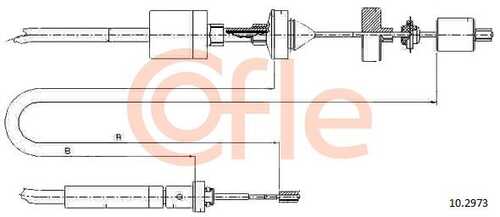 Трос сцепления COFLE 92.10.2973