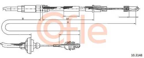 Трос сцепления COFLE 92.10.3148