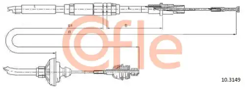 92.10.3149 COFLE Трос сцепления  VW T4 90-02 MANUALE REG.